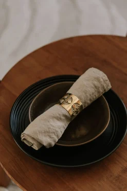 Hilke Collection Anima Gemella Serviettring 2-Pakning Messing Outlet