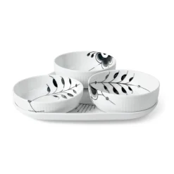 Royal Copenhagen Black Fluted Mega Serveringssett 4 Deler Best