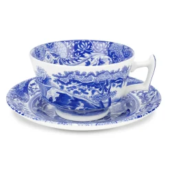 Spode Blue Italian Tekopp Med Skal Clearance