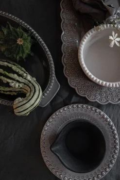 PotteryJo Ditsy Ovalt Serveringsfat Greige (Beige) Outlet