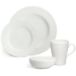 Scandi Living Dots Liten Tallerken 22 Cm 4 Stk Kremhvit Online