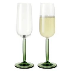 Kähler Hammershoi Champagneglass 24 Cl 2-Pakning Gronn Sale