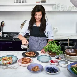 HK Living Home Chef Dyp Tallerken Medium O19,3 Cm Rustic Pink Online