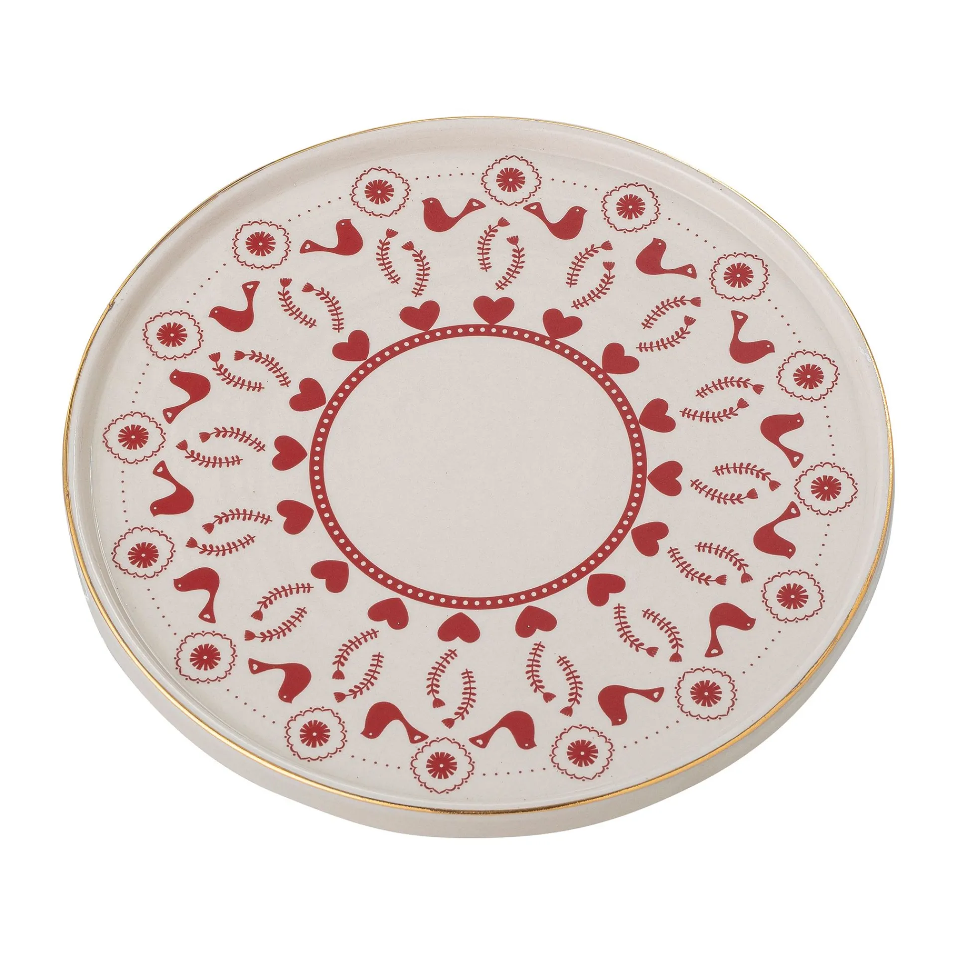 Bloomingville Jolly Kakefat Stengods O 26 Cm Fashion