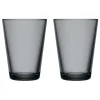 Iittala Kartio Vannglass 40 Cl 2-Stk. Morkegra Hot