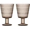 Iittala Kastehelmi Drikkeglass Pa Fot 26 Cl 2 Stk. Linne Outlet