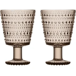 Iittala Kastehelmi Drikkeglass Pa Fot 26 Cl 2 Stk. Linne Outlet