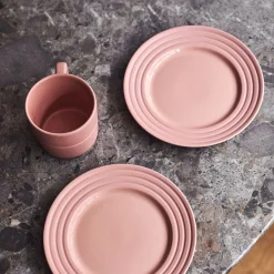 NJRD Lines Tallerken O21 Cm 6-Stk. Rosa New