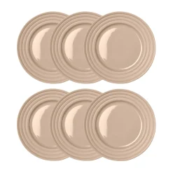 NJRD Lines Tallerken O21 Cm 6-Stk. Beige Sale