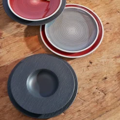 Villeroy & Boch Manufacture Rock Dyp Tallerken O28 Cm Svart Outlet