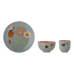 Bloomingville Meadow Barneservise Steingods 3 Deler New