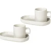 Blomus Pilar Espressokopp Med Fat 2-Stk. Moonbeam Sale