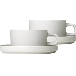 Blomus Pilar Tekopp Med Fat 2-Stk. Moonbeam Outlet