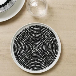 Marimekko Rasymatto Tallerken O 20 Cm Svart-Hvit (Sma Prikker) Discount
