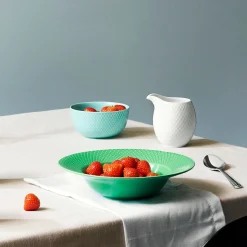 Lyngby Porcelæn Rhombe Dyp Tallerken Gronn Online