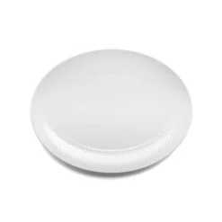 Lyngby Porcelæn Rhombe Ovalt Serveringsfat 35X26,5 Cm Hvit Clearance