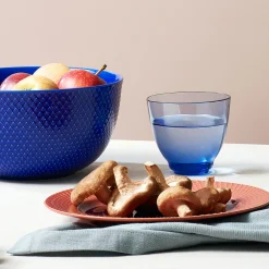 Lyngby Porcelæn Rhombe Serveringskal O 22 Cm Morkebla Outlet