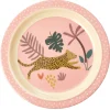 RICE Barnetallerken Jungle Animals Pink-Multi Clearance