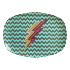 RICE Melamintallerken 22X30 Cm Zig Zag Fashion