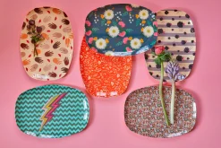 RICE Melamintallerken 22X30 Cm Zig Zag Fashion