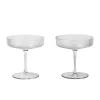 Ferm LIVING Ripple Champagneglass 2-Pakn. Klar Outlet