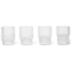 Ferm LIVING Ripple Espressoglass 6 Cl 4-Pakning Klar New