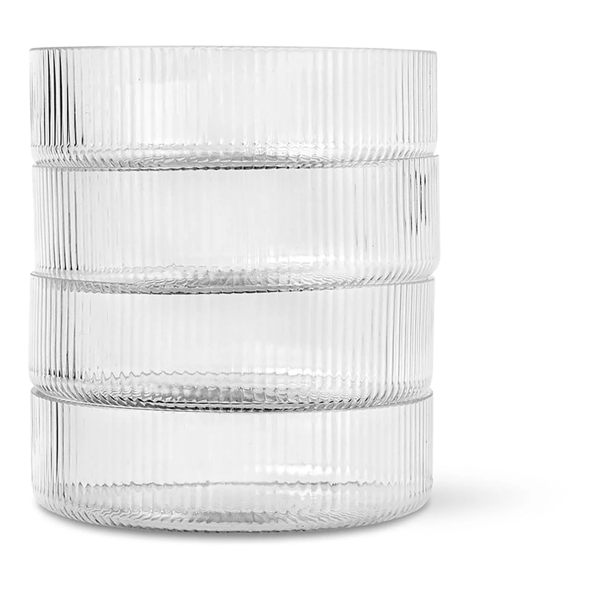 Ferm LIVING Ripple Frokostskal 4-Pakning Clear Outlet