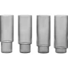 Ferm LIVING Ripple Long Drink Glass 4-Pakk Smoked Grey Sale