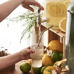 Ferm LIVING Ripple Long Drink Glass 4-Pakk Klar Discount