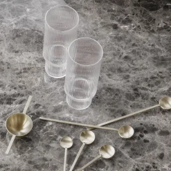 Ferm LIVING Ripple Long Drink Glass 4-Pakk Klar Discount