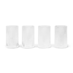 Ferm LIVING Ripple Verrines Serveringsglass 14 Cl 4-Stk. Clear Clearance