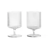 Ferm LIVING Ripple Vinglass 2-Stk. Klar Outlet