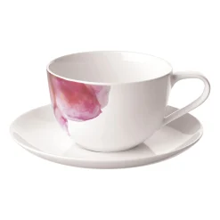Villeroy & Boch Rose Garden Kopp Med Fat Hvit Outlet