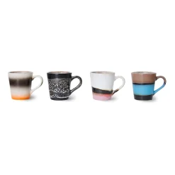 HK Living 70'S Espressokopp 4-Pk Funky Outlet
