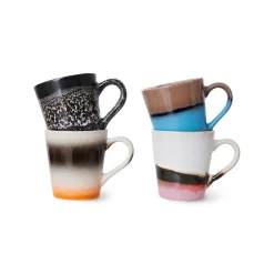 HK Living 70'S Espressokopp 4-Pk Funky Outlet