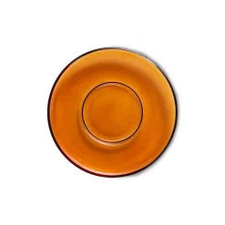 HK Living 70'S Glassware Kaffefat O 10,6 Cm 4-Pakning Amber Brown Discount