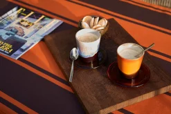 HK Living 70'S Glassware Kaffefat O 10,6 Cm 4-Pakning Amber Brown Discount