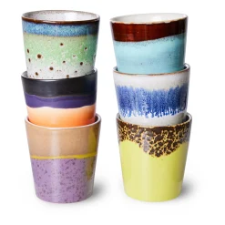 HK Living 70'S Kopp 6-Pk Multi New