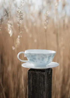 Wik & Walsøe Slapeblom Tekopp Og Fat 30 Cl Bla Hot