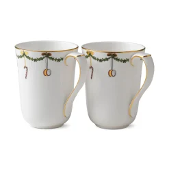 Royal Copenhagen Star Fluted Christmas Kopp 2 Stk Hot