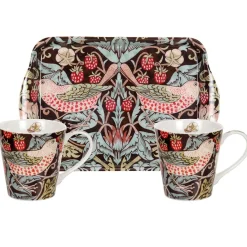 Pimpernel Strawberry Thief Kopp Og Brikksett Brun Fashion