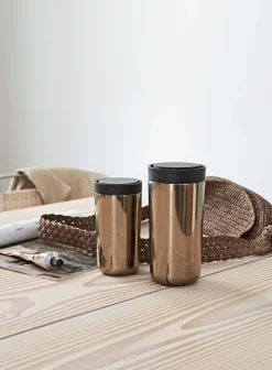 Stelton To Go Click Kopp 0,4 L Dark Gold New