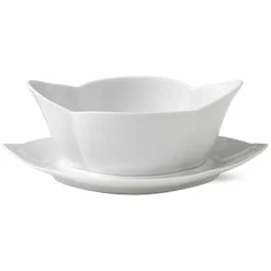 Royal Copenhagen White Fluted Sauseskal Med Skal Discount