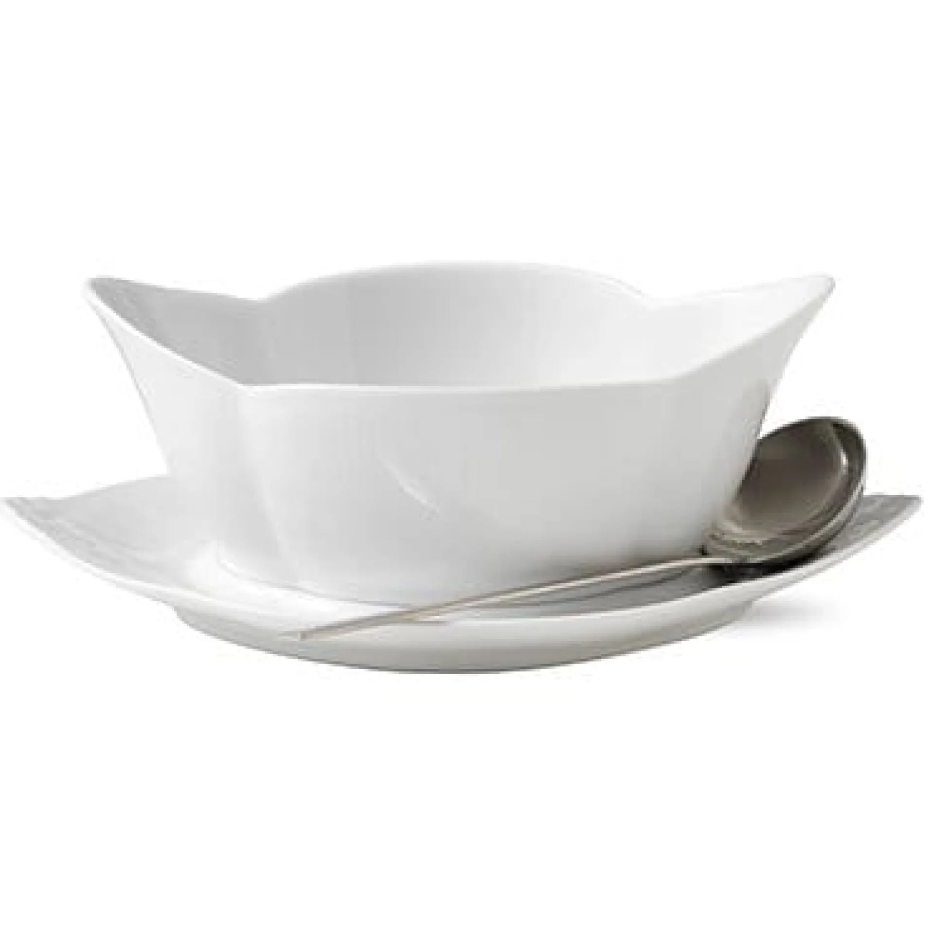 Royal Copenhagen White Fluted Sauseskal Med Skal Discount
