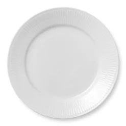 Royal Copenhagen White Fluted Tallerken Diameter 22 Cm Clearance