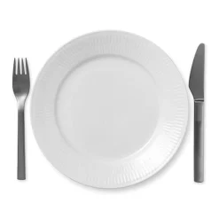 Royal Copenhagen White Fluted Tallerken Diameter 22 Cm Clearance